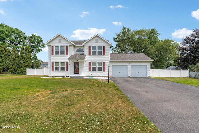 3002 Morgan Ct, Schenectady, NY 12306 - traditional home with a garage, asphalt driveway, and a shingled roof