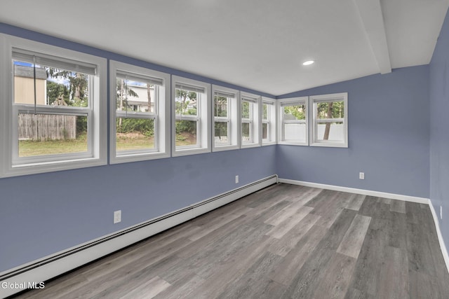 6 Briarwood Rd, Colonie, NY 12211 - unfurnished sunroom featuring baseboard heating, healthy amount of natural light, and vaulted ceiling