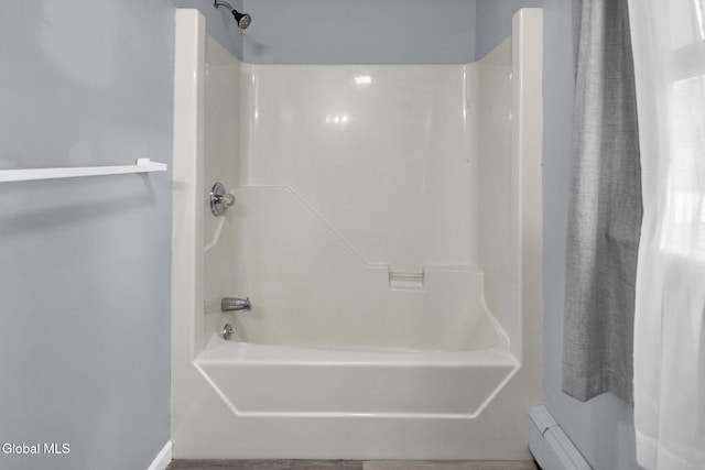 6 Briarwood Rd, Colonie, NY 12211 - bathroom featuring bathtub / shower combination and baseboard heating