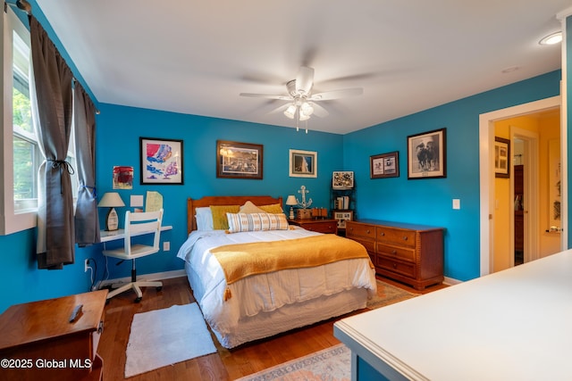 83 Pilot Knob Rd, Queensbury, NY 12804 - bedroom featuring wood finished floors and a ceiling fan