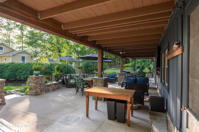 83 Pilot Knob Rd, Queensbury, NY 12804 - view of patio / terrace with outdoor dining space and an outdoor hangout area