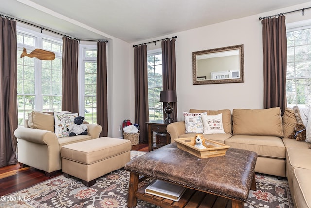 222 Bell Ct, Guilderland, NY 12303 - living room with wood finished floors, healthy amount of natural light, and vaulted ceiling