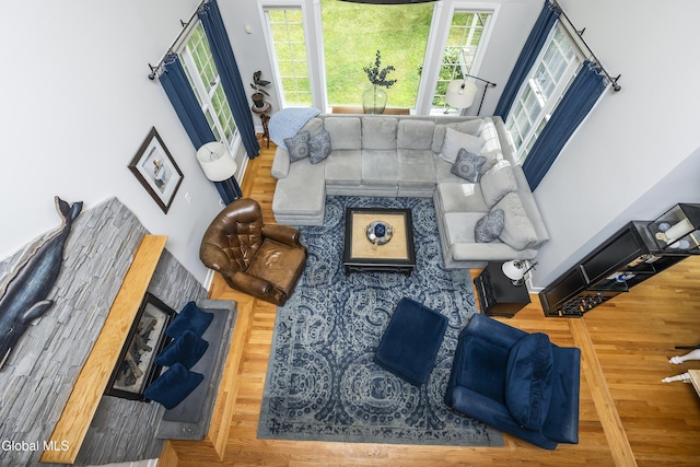 222 Bell Ct, Guilderland, NY 12303 - living area with wood finished floors