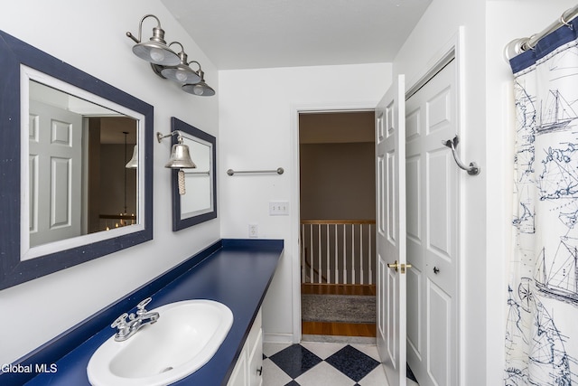 222 Bell Ct, Guilderland, NY 12303 - full bath with vanity and a shower with curtain