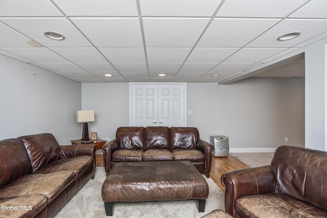 222 Bell Ct, Guilderland, NY 12303 - living area with recessed lighting and a drop ceiling