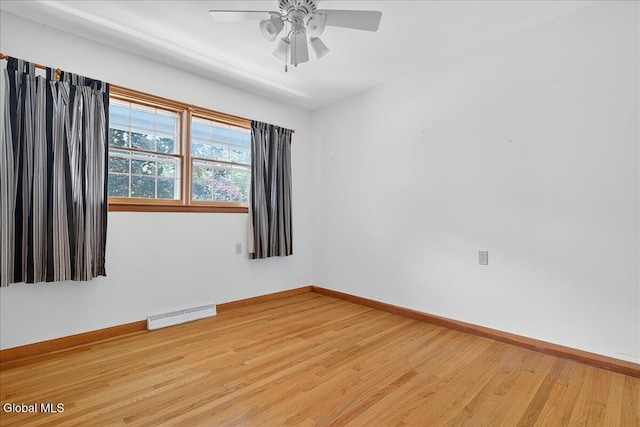 3 Roberts Ln, Saratoga Springs, Inside, NY 12866 - spare room featuring light wood-style floors and ceiling fan