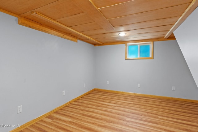 2351 Oakland Ave, Schenectady, NY 12309 - unfurnished room with wooden ceiling, wood finished floors, and recessed lighting