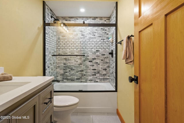 35 Scribner Hollow Rd # E3, Hunter, NY 12442 - bathroom featuring tile patterned flooring, vanity, and combined bath / shower with glass door