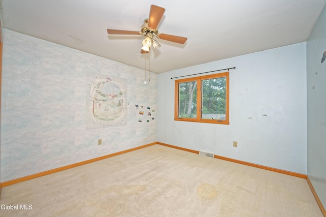 33 Cindy Ln, Halfmoon, NY 12065 - unfurnished room with carpet floors and ceiling fan