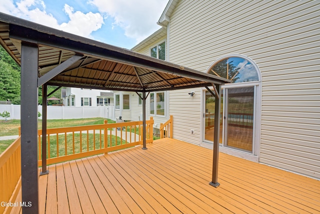 33 Cindy Ln, Halfmoon, NY 12065 - wooden deck featuring a gazebo