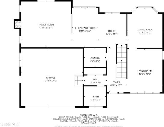 33 Cindy Ln, Halfmoon, NY 12065 - view of room layout