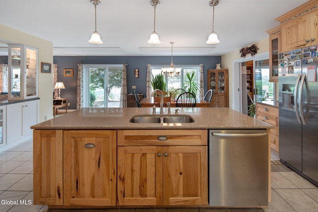 271 Settles Mountain Rd, Cobleskill, NY 12043 - kitchen featuring stainless steel appliances, light tile patterned floors, and healthy amount of natural light