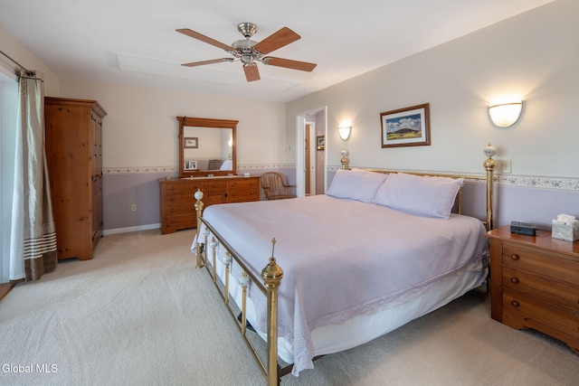 271 Settles Mountain Rd, Cobleskill, NY 12043 - bedroom featuring light colored carpet and ceiling fan