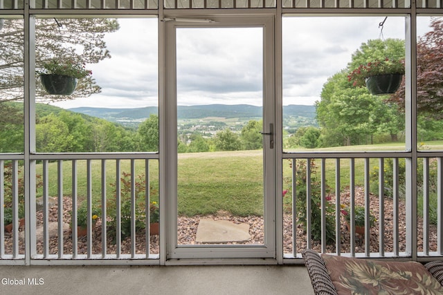 271 Settles Mountain Rd, Cobleskill, NY 12043 - unfurnished sunroom with healthy amount of natural light and a mountain view
