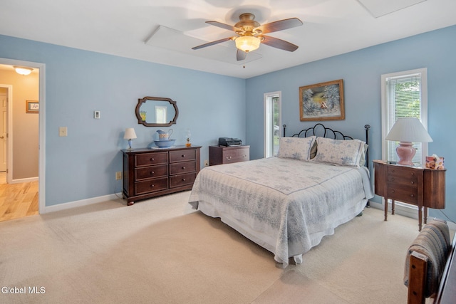 271 Settles Mountain Rd, Cobleskill, NY 12043 - bedroom featuring light carpet and ceiling fan