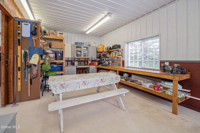 271 Settles Mountain Rd, Cobleskill, NY 12043 - misc room with a workshop area and concrete floors