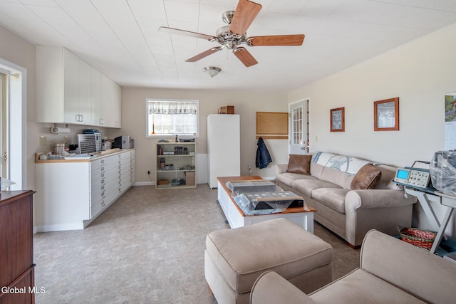 271 Settles Mountain Rd, Cobleskill, NY 12043 - living area featuring ceiling fan and light floors