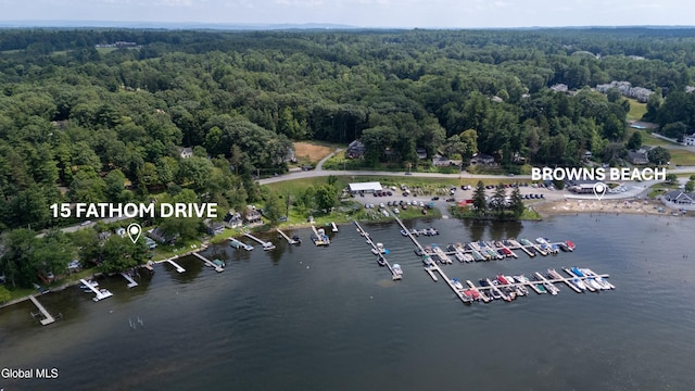 15 Fathom Dr, Stillwater, NY 12866 - aerial view of property and surrounding area featuring a nearby body of water and a marina