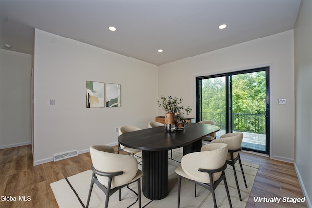 145C Bozenkill Rd, Altamont, NY 12009 - dining area with light wood-style flooring and recessed lighting