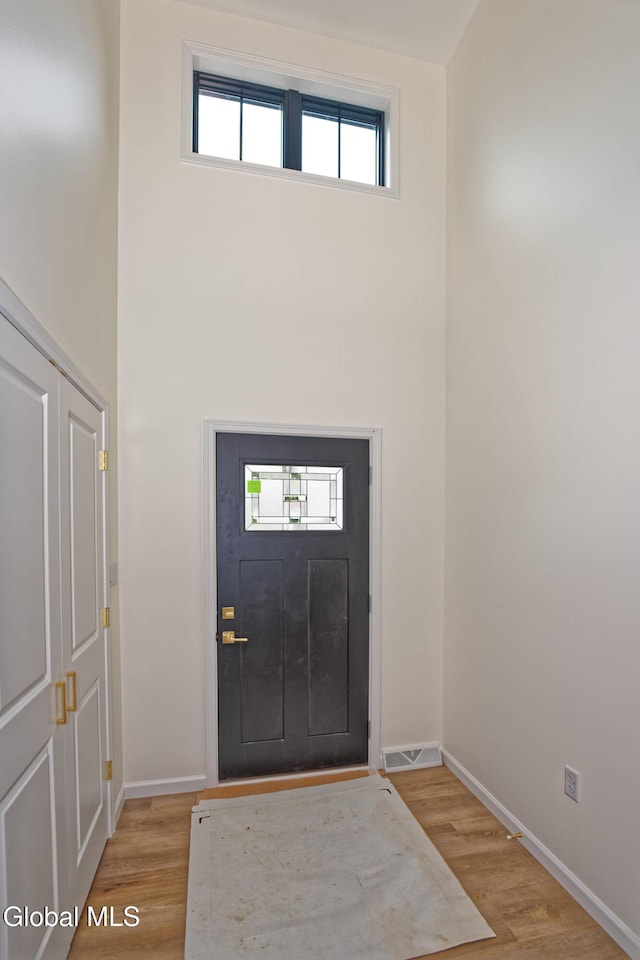 145C Bozenkill Rd, Altamont, NY 12009 - foyer featuring light wood-type flooring and a towering ceiling