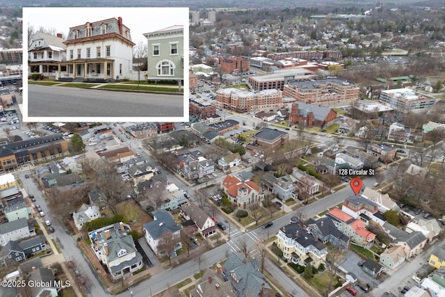 128 Circular St, Saratoga Springs, NY 12866 - aerial view of property's location