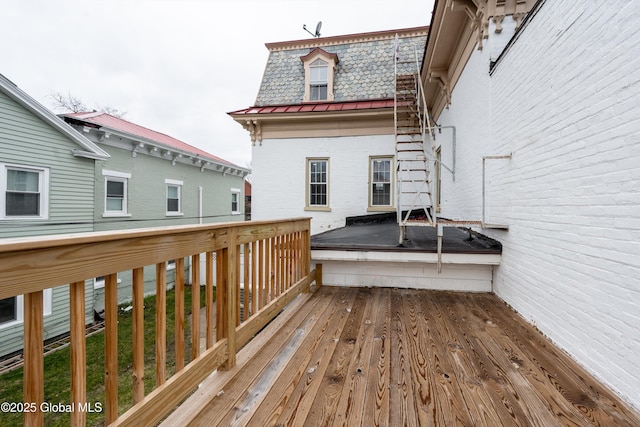 128 Circular St, Saratoga Springs, NY 12866 - view of wooden deck