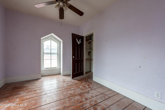 128 Circular St, Saratoga Springs, NY 12866 - empty room featuring ceiling fan and hardwood / wood-style flooring