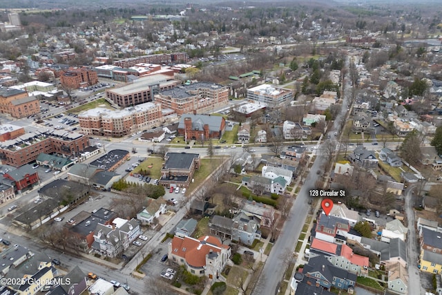 128 Circular St, Saratoga Springs, NY 12866 - aerial view of property and surrounding area