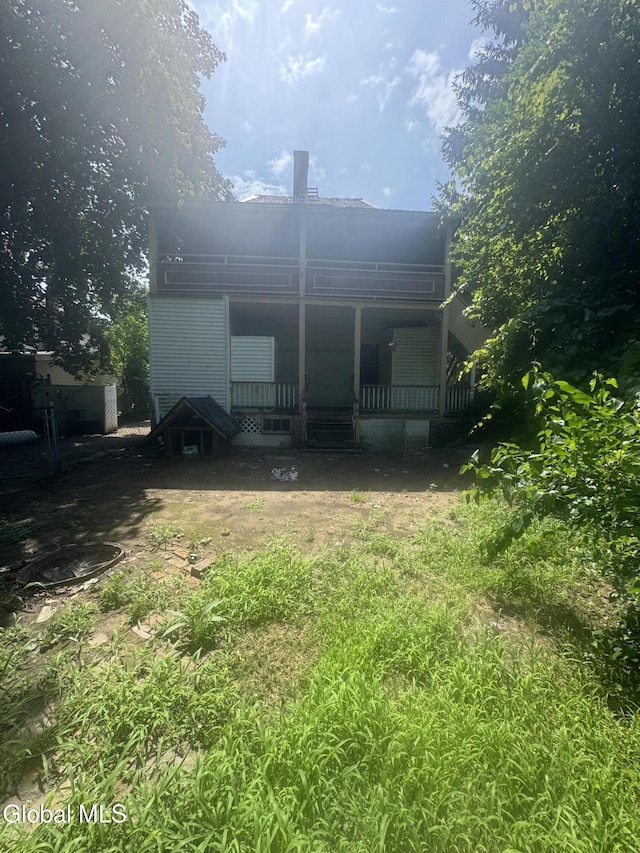 183 Main St, South Glens Falls, NY 12803 - rear view of house with covered porch