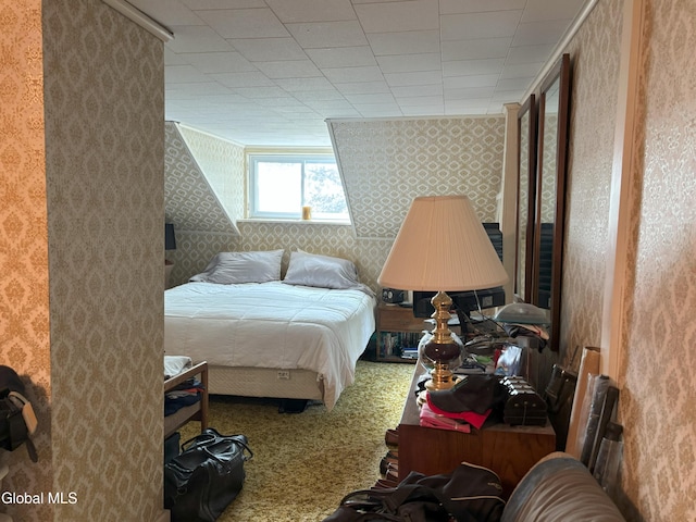 576 County Highway 102, Gloversville, NY 12078 - carpeted bedroom with wallpapered walls