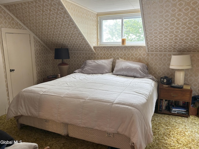 576 County Highway 102, Gloversville, NY 12078 - carpeted bedroom with wallpapered walls