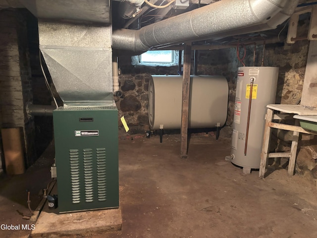576 County Highway 102, Gloversville, NY 12078 - utilities with heating fuel, water heater, and heating unit