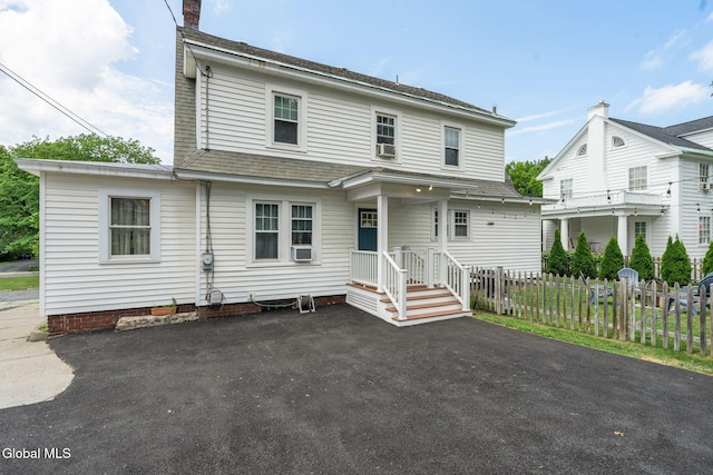 1556 Wendell Ave, Schenectady, NY 12308 - view of front of property featuring a shingled roof and a chimney
