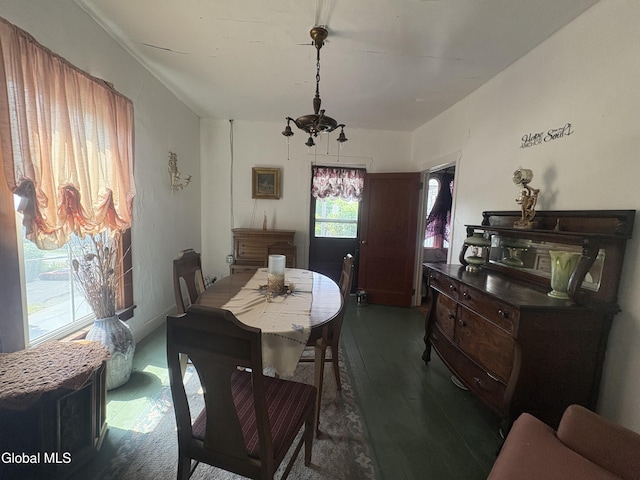 5 Spring St, Port Henry, NY 12974 - dining space featuring hardwood / wood-style flooring and a chandelier