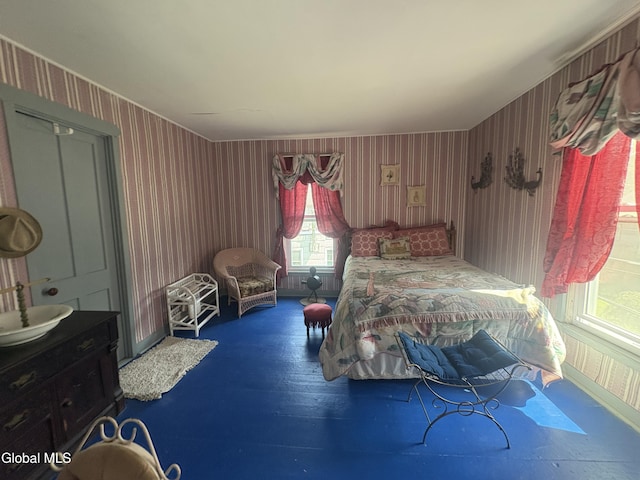 5 Spring St, Port Henry, NY 12974 - bedroom with wallpapered walls and a sink