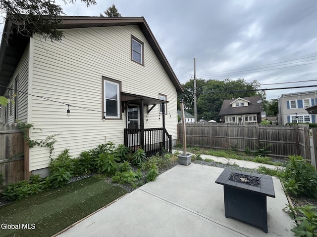 1822 7th St, Rensselaer, NY 12144 - view of patio with an outdoor fire pit
