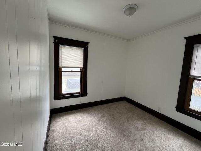 1822 7th St, Rensselaer, NY 12144 - carpeted empty room with crown molding and baseboards