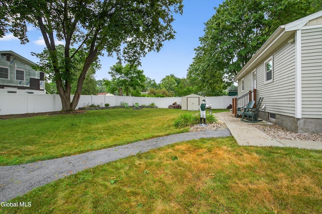 55 Crescent Ave, Saratoga Springs, NY 12866 - fenced backyard featuring a storage shed and entry steps