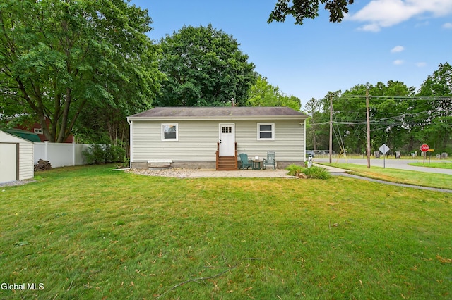 55 Crescent Ave, Saratoga Springs, NY 12866 - view of front of house with entry steps and a storage unit