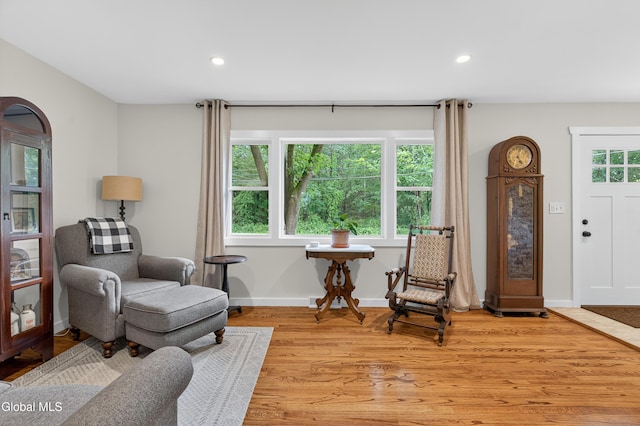 55 Crescent Ave, Saratoga Springs, NY 12866 - sitting room featuring light wood-style flooring and recessed lighting