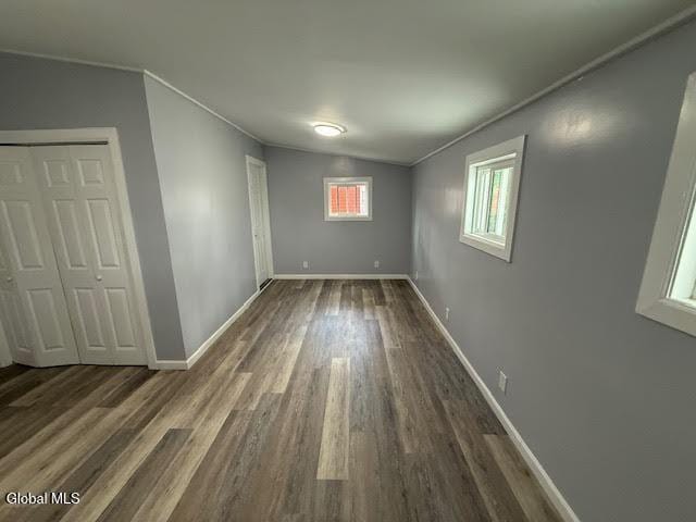 1338 Crane St, Schenectady, NY 12303 - unfurnished bedroom featuring wood finished floors, a closet, and crown molding
