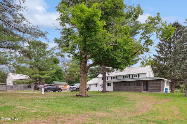 420 Caverns Rd, Cobleskill, NY 12092 - view of yard with a sunroom