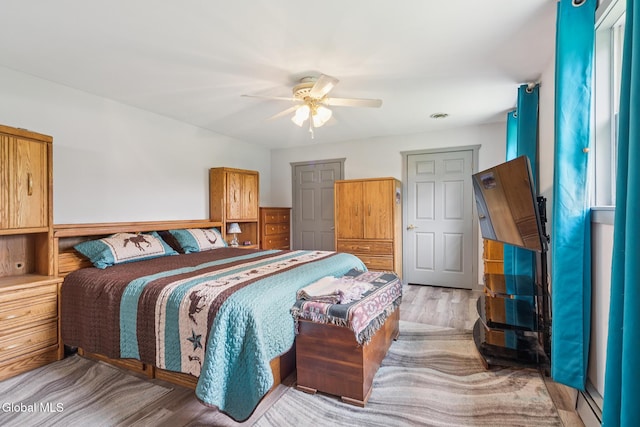 420 Caverns Rd, Cobleskill, NY 12092 - bedroom featuring wood finished floors and ceiling fan