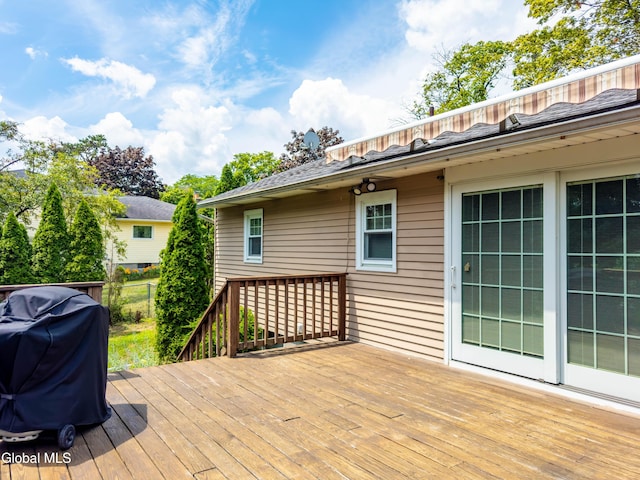 19 Drawbridge Dr, Guilderland, NY 12203 - wooden terrace featuring grilling area