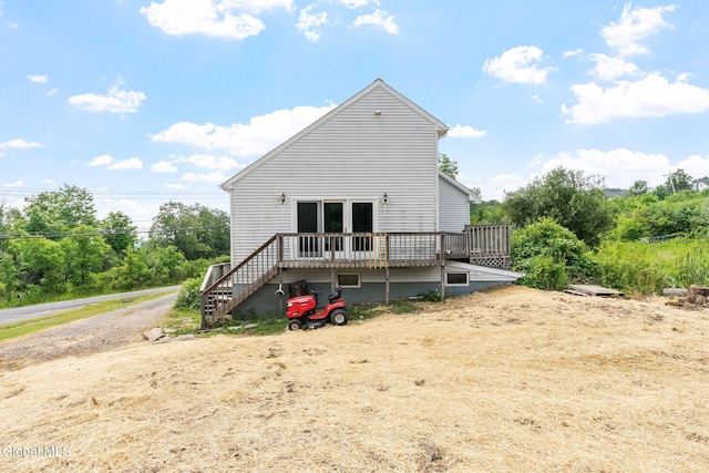 34 Old New Salem Rd, New Scotland, NY 12186 - back of house with a wooden deck and stairs