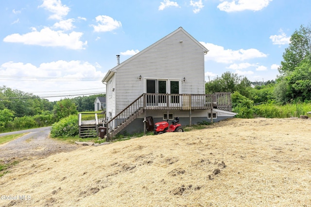 34 Old New Salem Rd, New Scotland, NY 12186 - back of house featuring a deck and stairway