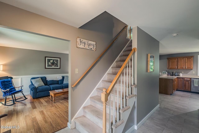 54 S Whitney Rd, Stillwater, NY 12866 - stairway featuring wood finished floors and baseboards