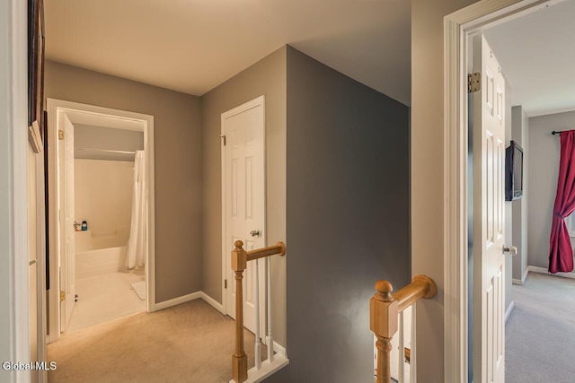 54 S Whitney Rd, Stillwater, NY 12866 - hall with light carpet and an upstairs landing