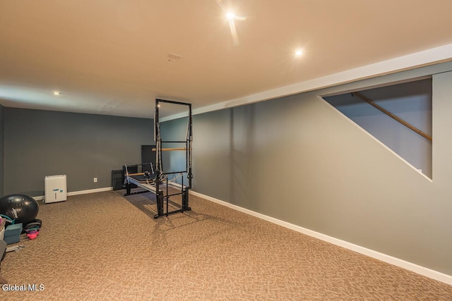 54 S Whitney Rd, Stillwater, NY 12866 - workout area with carpet and recessed lighting