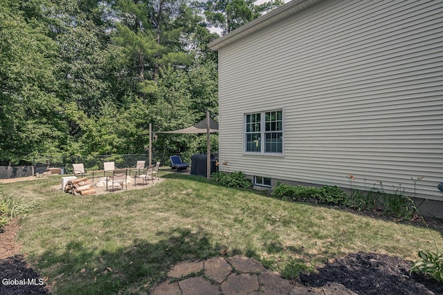54 S Whitney Rd, Stillwater, NY 12866 - view of yard featuring an outdoor fire pit and a patio area
